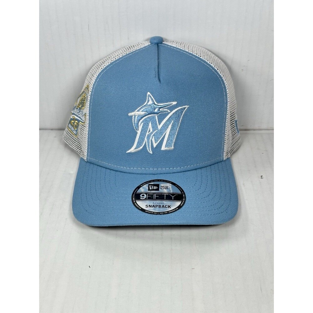 New Era Miami Marlins MLB 9FIFTY A-Frame SnapBack Adjustable Hat Cap Patch NWT